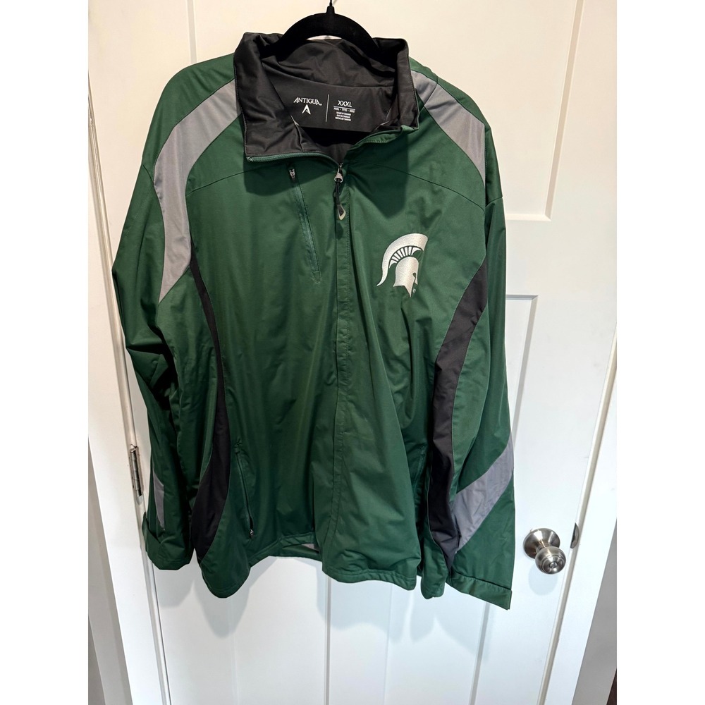 Antigua Michigan State Spartans Jacket XXXL Full Zip Windbreaker Mens‎